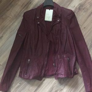 Muubaa leather moto jacket size US8 Uk12
